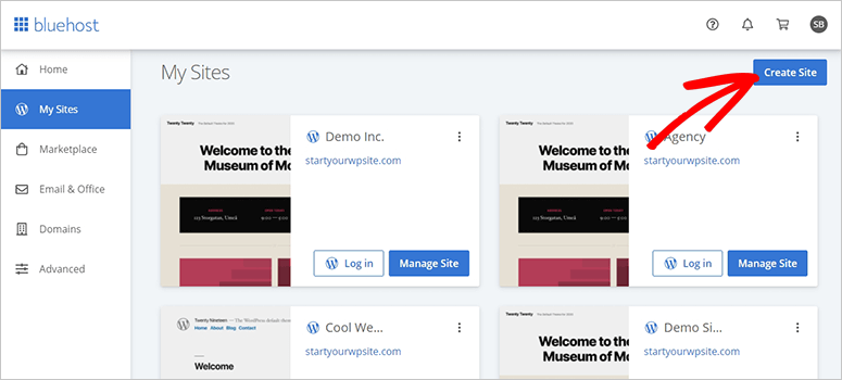 如何从 Blogger 迁移到 WordPress（无需停机） bluehost-create-site20251123_ -9