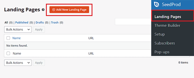 如何在 WordPress 中添加社交分享按钮(4 种简单方法) click-add-new-landing-page-button-420251114_ -43 如何在 WordPress 中添加社交分享按钮(4 种简单方法) click-add-new-landing-page-button-420251114_ -43
