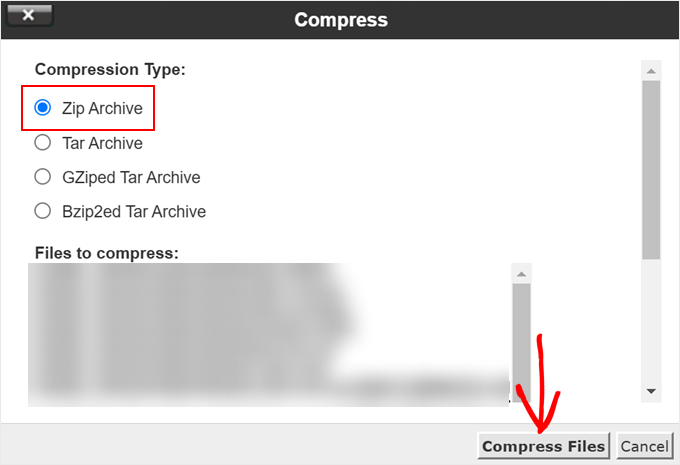 如何备份 WordPress 多站点（使用插件和不使用插件） cpanel-compress-zip-public-html20251120_ -6