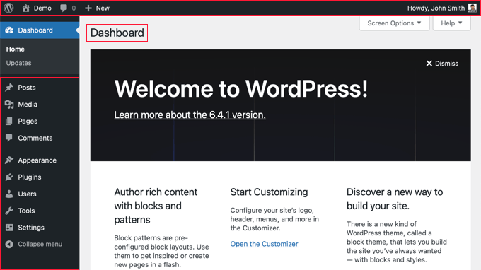 如何正确地从 Wix 切换到 WordPress(分步指南) dashboardadminsections20251108_ -7 如何正确地从 Wix 切换到 WordPress(分步指南) dashboardadminsections20251108_ -7