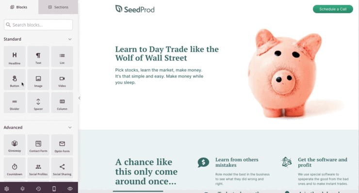 SeedProd 评测——这款网站建设工具真的好用吗？【2025 年】 drag-and-drop-gif20251118_ -10