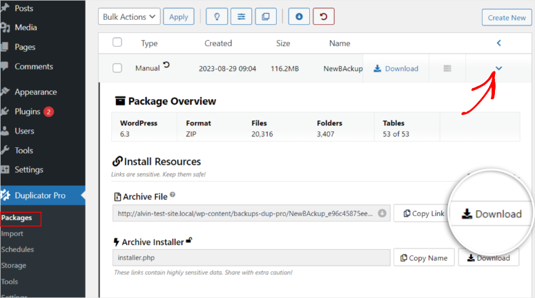 Duplicator 评测：这是最好的 WordPress 备份插件吗？ duplicator-archive-file-120251119_ -14