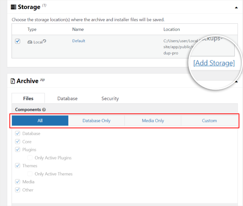 如何备份 WordPress 多站点（使用插件和不使用插件） duplicator-backup-setup-220251120_ -20