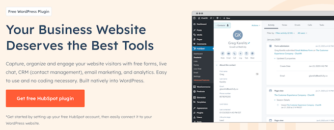 9款最佳WordPress联系表单插件，精选的5款 hubspot-contact-form20251114_ -9