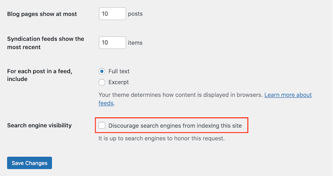 WordPress 错误排查入门指南（分步详解） search-engine-visibility-20251123_ -17