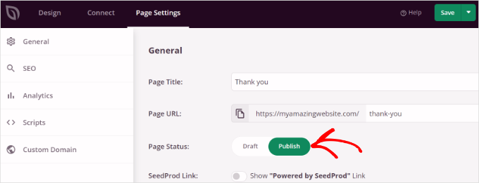 如何在 WordPress 中创建感谢页面 seedprod-publish-your-thank-you-page20251114_ -9 如何在 WordPress 中创建感谢页面 seedprod-publish-your-thank-you-page20251114_ -9
