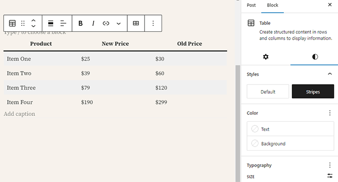 如何使用 WordPress 区块编辑器(Gutenberg 教程) table-block-example20251114_-1 -28 如何使用 WordPress 区块编辑器(Gutenberg 教程) table-block-example20251114_-1 -28