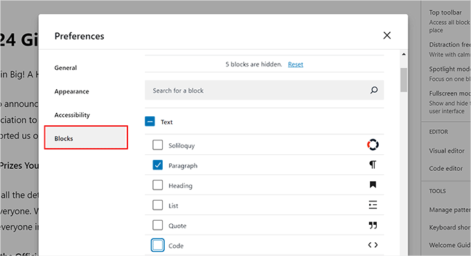如何在 WordPress 中移除区块(4 种简单方法) uncheck-boxes-to-hide-blocks20251114_ -4 如何在 WordPress 中移除区块(4 种简单方法) uncheck-boxes-to-hide-blocks20251114_ -4