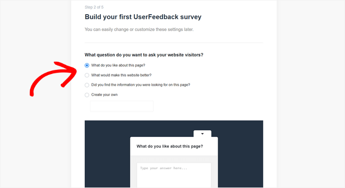 如何在 WordPress 中创建调查问卷(使用 Beautiful Reports) userfeedback-choose-question-for-your-first-survey20251114_ -30 如何在 WordPress 中创建调查问卷(使用 Beautiful Reports) userfeedback-choose-question-for-your-first-survey20251114_ -30