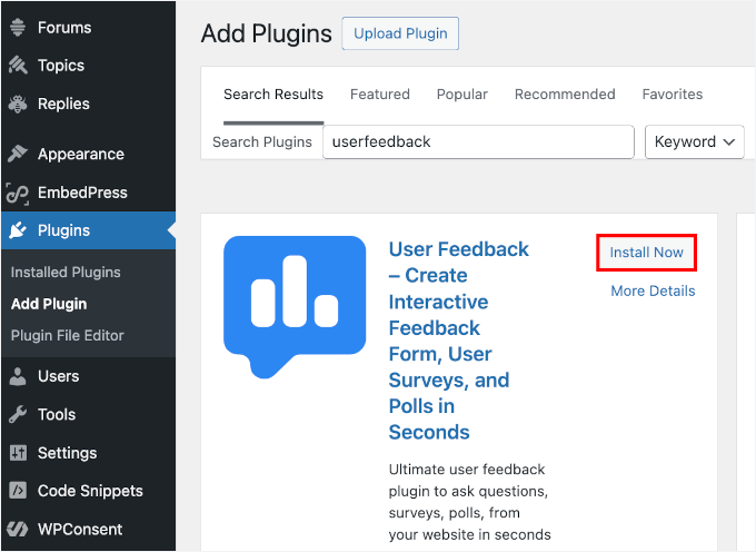 如何在 WordPress 中创建调查问卷(使用 Beautiful Reports) wpadmin-plugins-userfeedback-install20251114_ -28 如何在 WordPress 中创建调查问卷(使用 Beautiful Reports) wpadmin-plugins-userfeedback-install20251114_ -28