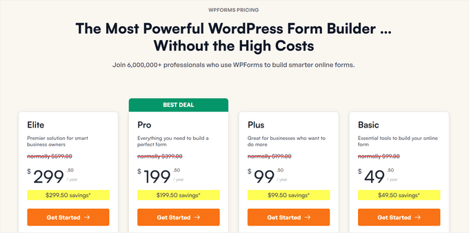 如何在 WordPress 中创建调查问卷(使用 Beautiful Reports) wpforms-pricing-page20251114_ -5 如何在 WordPress 中创建调查问卷(使用 Beautiful Reports) wpforms-pricing-page20251114_ -5