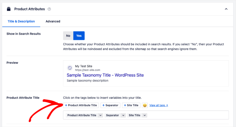 2025 年 WooCommerce SEO:如何大规模管理商店产品属性 aioseo-product-attributes-title-search-appearance-settings20251201_ -6 2025 年 WooCommerce SEO:如何大规模管理商店产品属性 aioseo-product-attributes-title-search-appearance-settings20251201_ -6