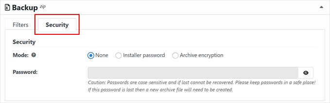 如何备份您的 WordPress 网站（终极指南） duplicator-security-min20251201_ -10