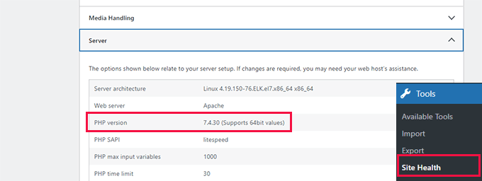 如何修复 WordPress 中的严重错误（分步指南） findphpversion20251201_ -25