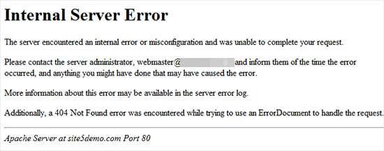 当您被锁定在 WordPress 管理后台 (wp-admin) 之外时该怎么办？ internalservererror-example20251201_ -3