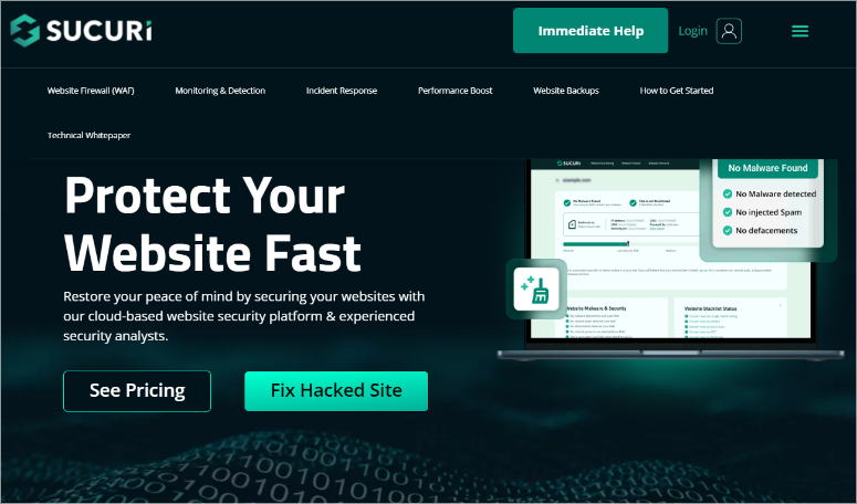 Solid Security (iThemes Security) 2025 年评测:这是最好的安全插件吗? sucuri-homepage20251206_ -30 Solid Security (iThemes Security) 2025 年评测:这是最好的安全插件吗? sucuri-homepage20251206_ -30
