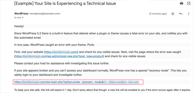 当您被锁定在 WordPress 管理后台 (wp-admin) 之外时该怎么办？ technical-problem-email20251201_ -16