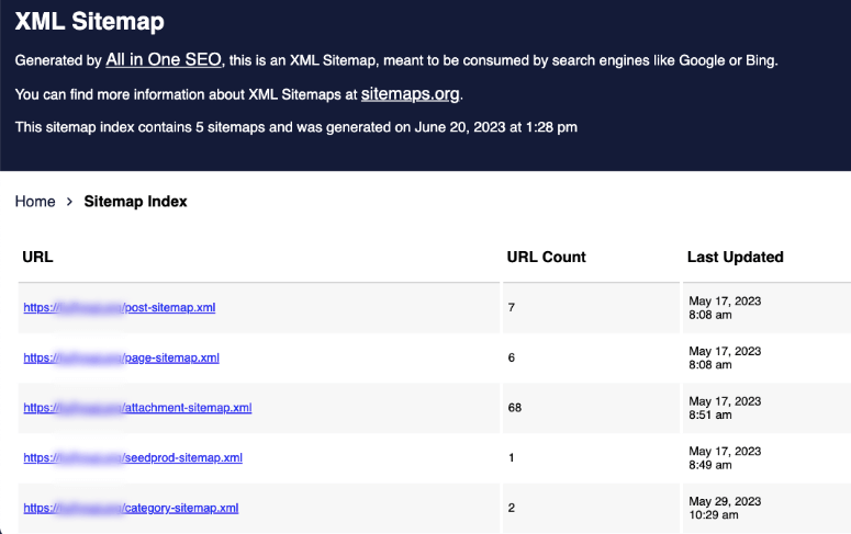 如何在2分钟内创建WordPress XML站点地图 xml-sitemap-example20251201_ -12